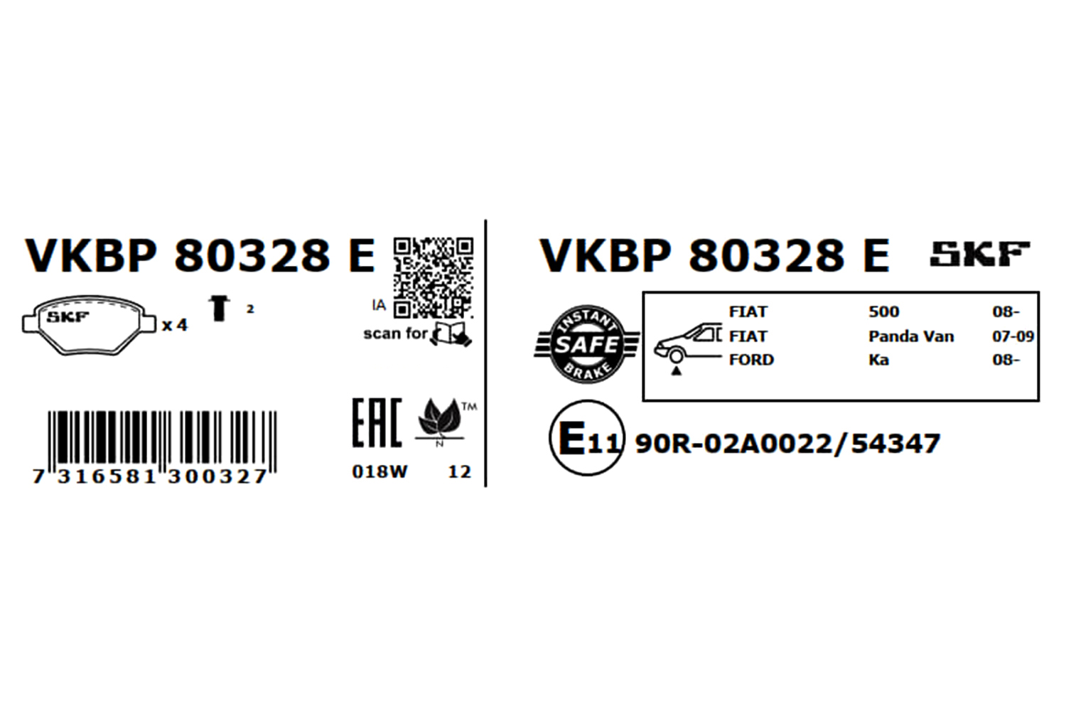 Placute frana SKF VKBP80328E